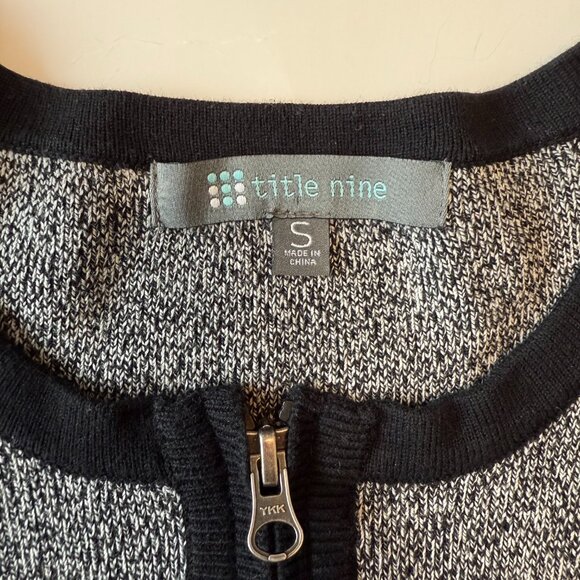 Title Nine Assassin Full-Zip Tunic Sweater‎ Dress Black & Gray Women's Small - Picture 6 of 8